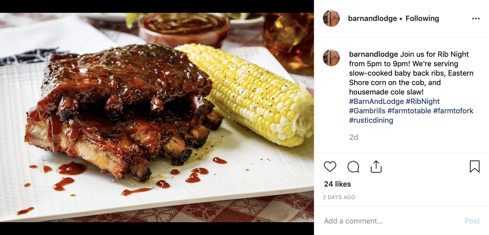 Instagram / Barn & Lodge